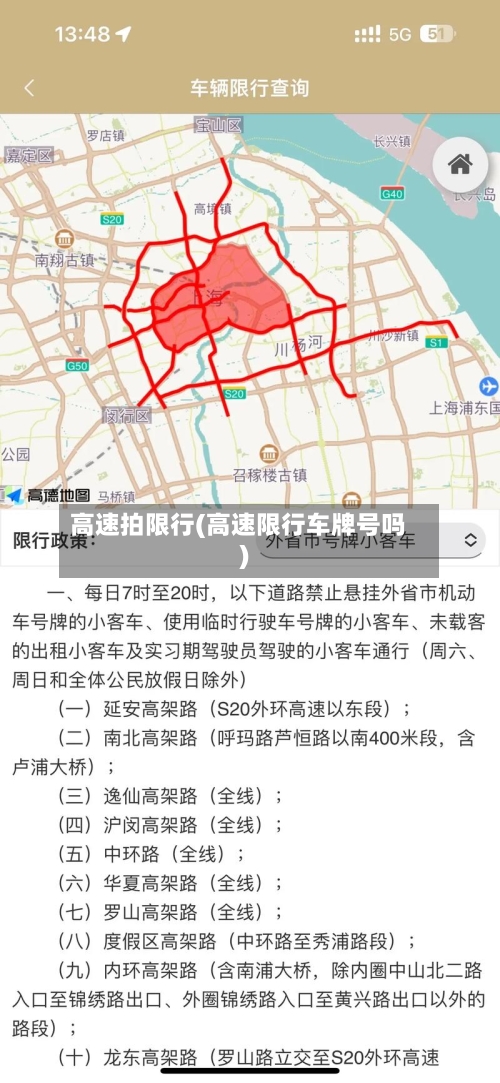 高速拍限行(高速限行车牌号吗)-第2张图片