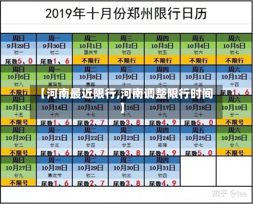 【河南最近限行,河南调整限行时间】