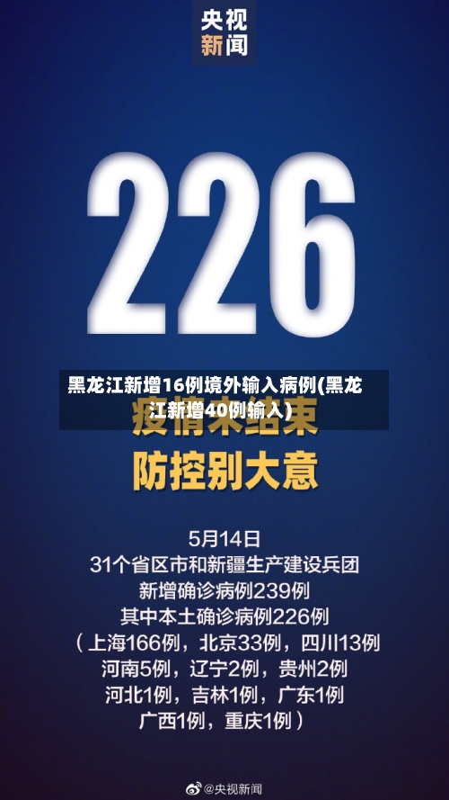 黑龙江新增16例境外输入病例(黑龙江新增40例输入)