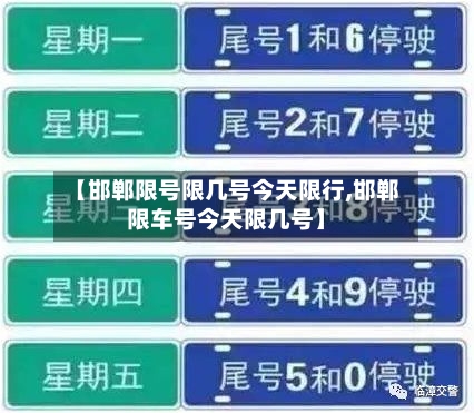 【邯郸限号限几号今天限行,邯郸限车号今天限几号】
