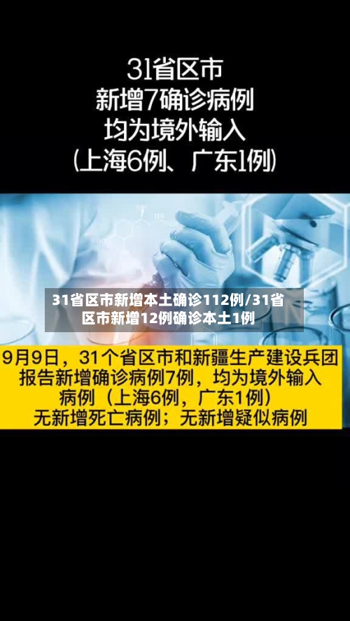 31省区市新增本土确诊112例/31省区市新增12例确诊本土1例