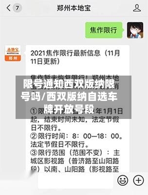限号通知西双版纳限号吗/西双版纳自选车牌开放号段-第3张图片
