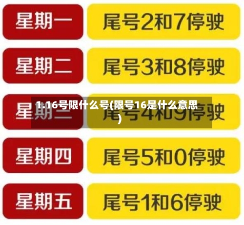 1.16号限什么号(限号16是什么意思)
