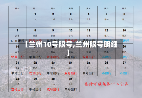 【兰州10号限号,兰州限号明细】-第2张图片