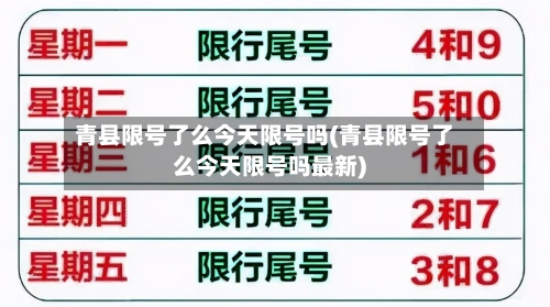青县限号了么今天限号吗(青县限号了么今天限号吗最新)