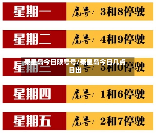 秦皇岛今日限号号/秦皇岛今日几点日出