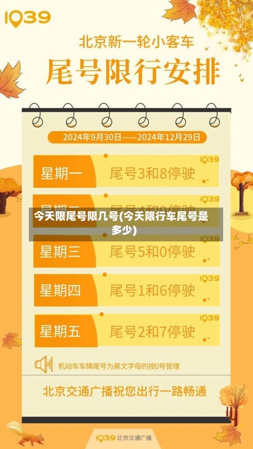 今天限尾号限几号(今天限行车尾号是多少)-第3张图片