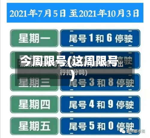 今周限号(这周限号)-第3张图片