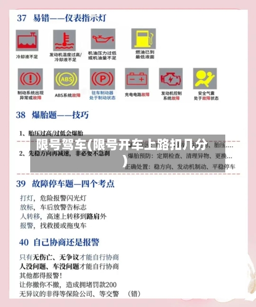 限号驾车(限号开车上路扣几分)