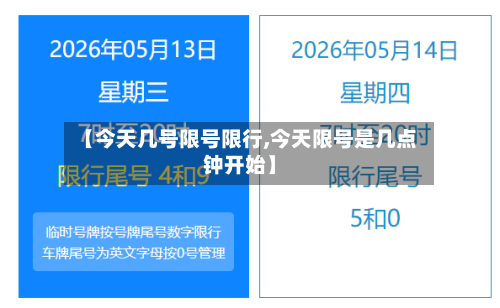 【今天几号限号限行,今天限号是几点钟开始】