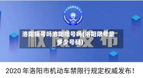 洛阳限号吗洛阳限号吗(洛阳限号是多少号码)-第2张图片