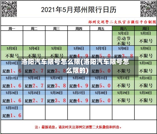 洛阳汽车限号怎么限(洛阳汽车限号怎么限的)-第3张图片