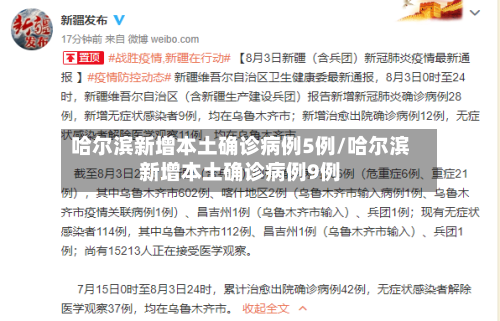 哈尔滨新增本土确诊病例5例/哈尔滨新增本土确诊病例9例
