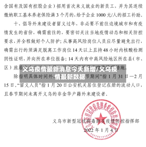 义乌疫情最新消息今天新增/义乌疫情最新数据