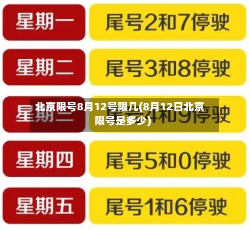 北京限号8月12号限几(8月12日北京限号是多少)-第3张图片