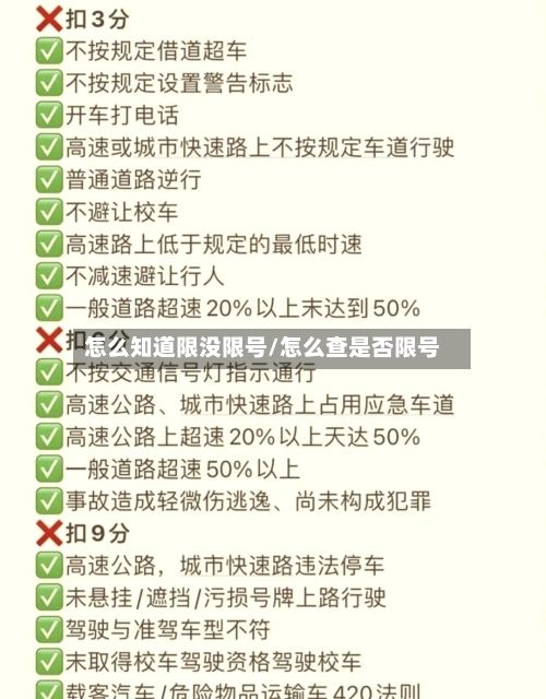 怎么知道限没限号/怎么查是否限号