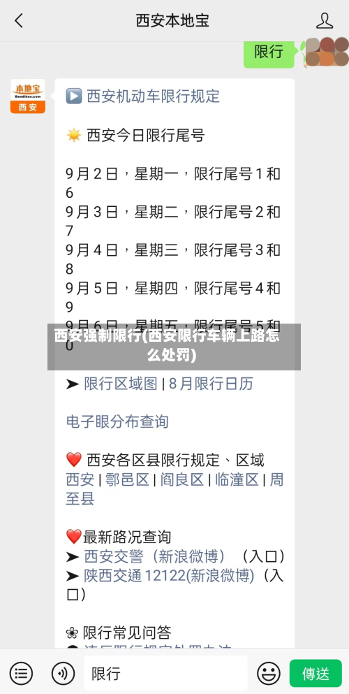 西安强制限行(西安限行车辆上路怎么处罚)-第2张图片