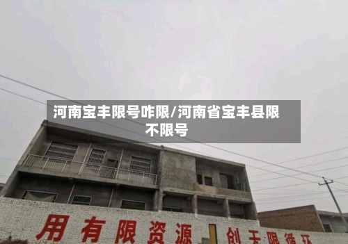 河南宝丰限号咋限/河南省宝丰县限不限号-第3张图片
