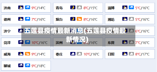 五莲县疫情最新消息(五莲县疫情最新情况)-第3张图片