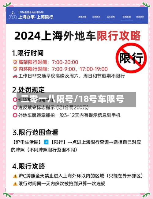 二零一八限号/18号车限号-第2张图片