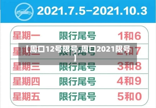 【周口12号限号,周口2021限号】-第3张图片