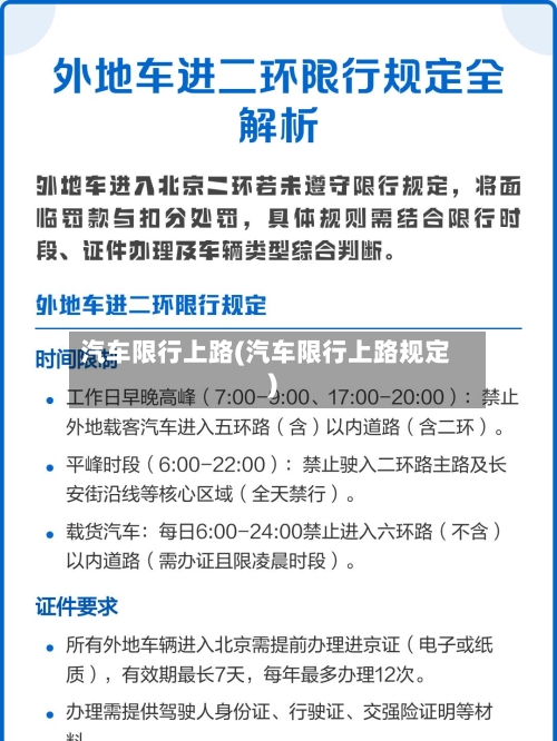 汽车限行上路(汽车限行上路规定)-第2张图片