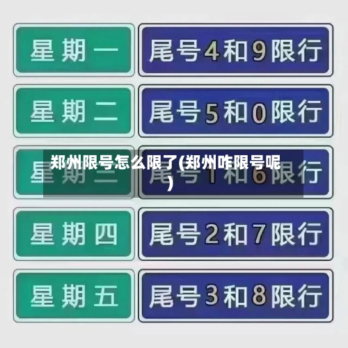 郑州限号怎么限了(郑州咋限号呢)-第2张图片