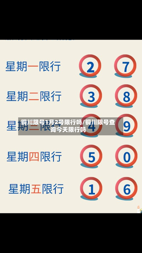 铜川限号1月2号限行吗/铜川限号查询今天限行吗-第2张图片