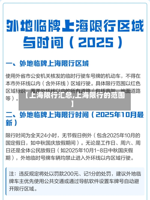 【上海限行汇总,上海限行的范围】