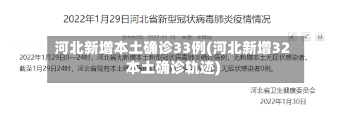 河北新增本土确诊33例(河北新增32本土确诊轨迹)
