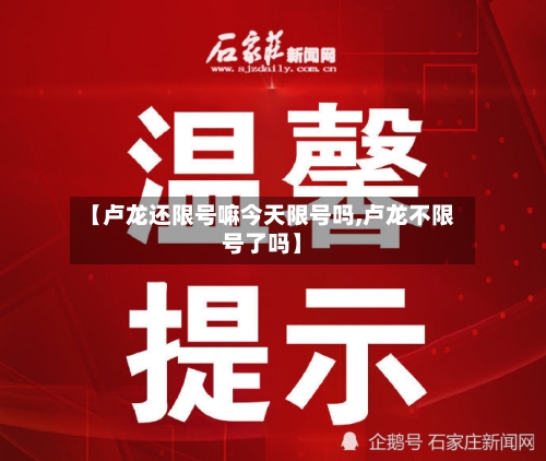 【卢龙还限号嘛今天限号吗,卢龙不限号了吗】-第2张图片