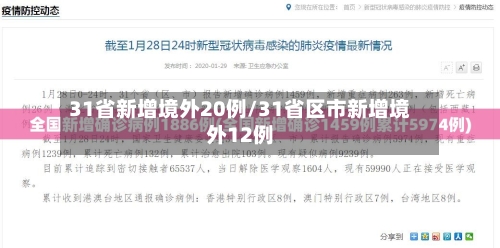 31省新增境外20例/31省区市新增境外12例