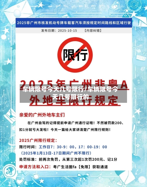 车辆限号今天几号限行/车辆限号今天几号限行的