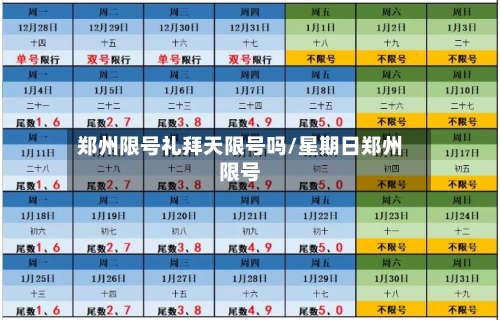 郑州限号礼拜天限号吗/星期日郑州限号-第2张图片