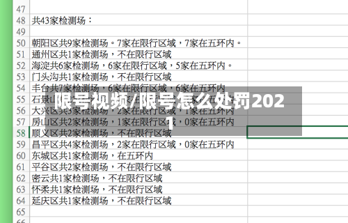 限号视频/限号怎么处罚2021-第3张图片