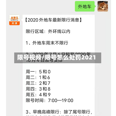 限号视频/限号怎么处罚2021
