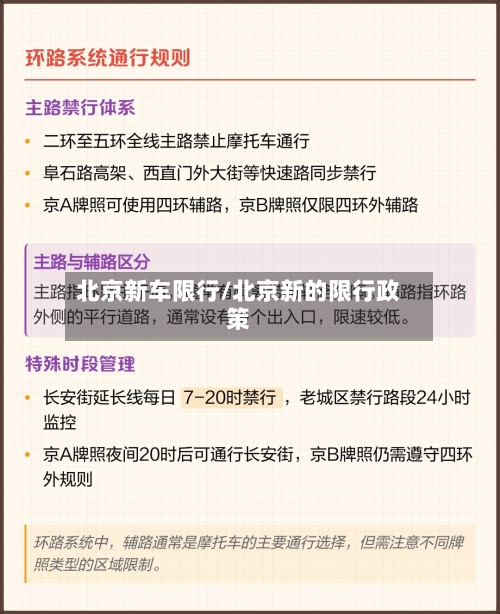 北京新车限行/北京新的限行政策-第2张图片