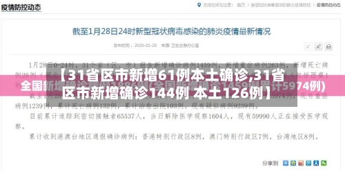【31省区市新增61例本土确诊,31省区市新增确诊144例 本土126例】-第2张图片