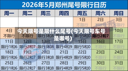 今天限号是限什么尾号(今天限号车号是哪号)-第2张图片