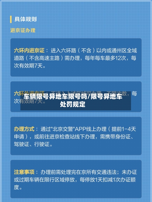 车辆限号异地车限号吗/限号异地车处罚规定-第2张图片