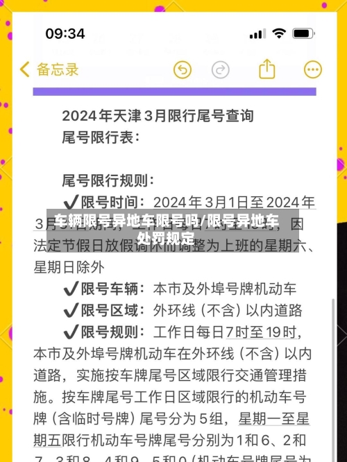 车辆限号异地车限号吗/限号异地车处罚规定