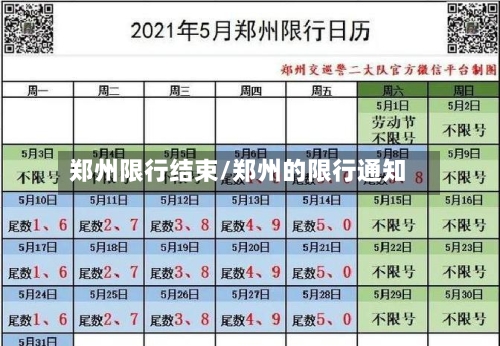 郑州限行结束/郑州的限行通知-第2张图片