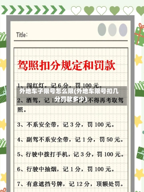 外地车子限号怎么限(外地车限号扣几分罚款多少)