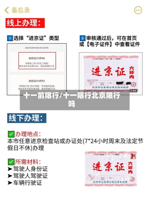 十一前限行/十一限行北京限行吗