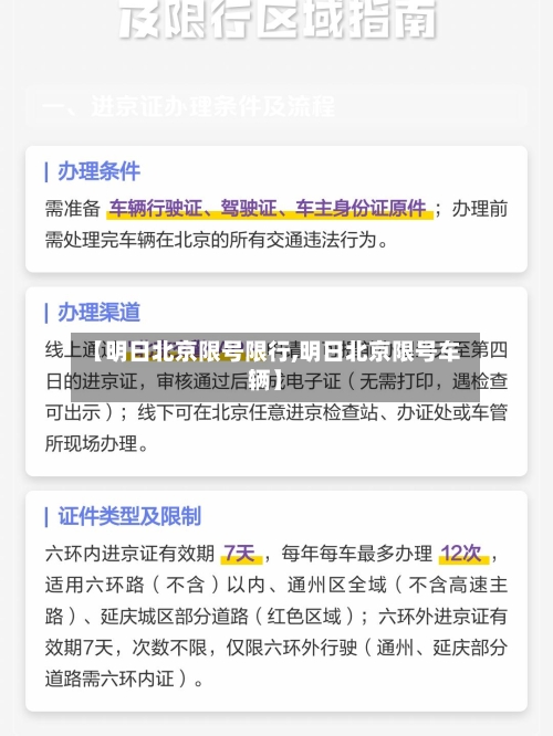 【明日北京限号限行,明日北京限号车辆】-第3张图片