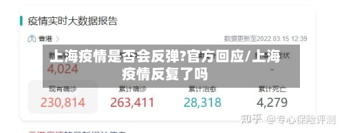 上海疫情是否会反弹?官方回应/上海疫情反复了吗-第2张图片