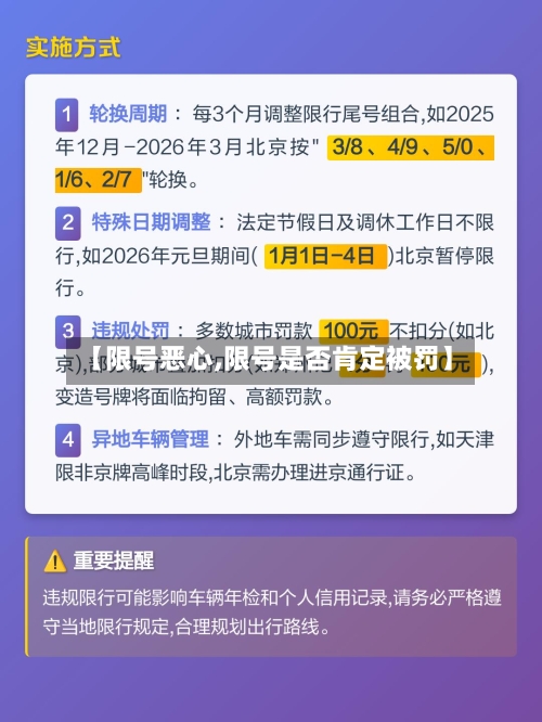 【限号恶心,限号是否肯定被罚】-第2张图片