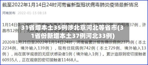 31省增本土35例涉北京河北等省市(31省份新增本土37例河北33例)
