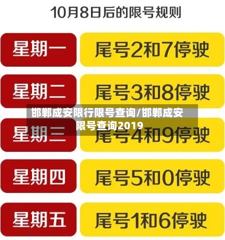 邯郸成安限行限号查询/邯郸成安限号查询2019
