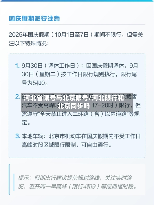 河北省限号与北京限号/河北限行和北京同步吗